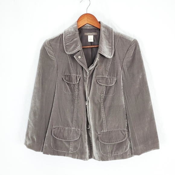 Sigrid Olsen Gray Silky Soft Jacket Size 10 - Picture 2 of 8